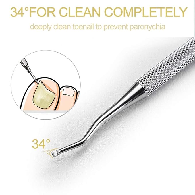 Manicure Tools Pedicure Tools-Multi-Function Double End Nail Lifter, Ingrown Toenail Tool, Callus Remover and Trimmer Cutters Nail Tools with 100% Stainless Steel with Non-Slip Handle