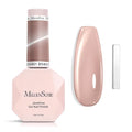 MelodySusie Glass Cat Eye Gel Nail Polish, Nude Pink Glitter Holographic Magnetic Nail Polish with Magnet, 0.5 Fl Oz UV Nail Polish for Nail Art Manicure Salon DIY at Home B5401