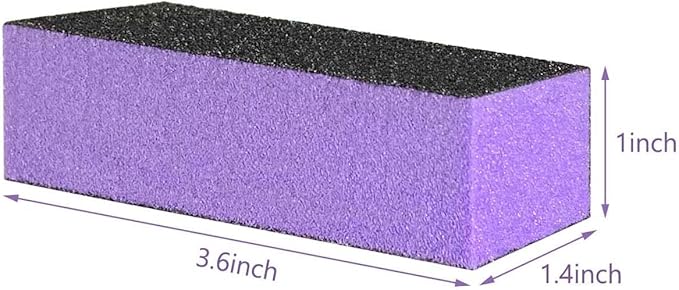 5 Pack Nail File and Buffer Block, Professional Manicure Tools Kits, 100/180 Grit, Black Nail Pedicure File and Sanding Buffing Grinding Plisher File
