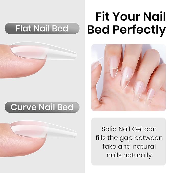 MIZHSE Solid Nail Glue, 18g Solid U V Gel Nail Glue Gel for Nails and Mini Light LED Lamp for Acrylic Nails Tips Long Lasting Rhinestone Glues for Salon Home DIY