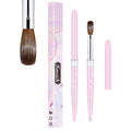 Acrylic Nail Brush Size #12, Kolinsky Art Brushes for Powder Application, Sturdy Handle Oval Shaped Design Tools for Professional Manicure DIY