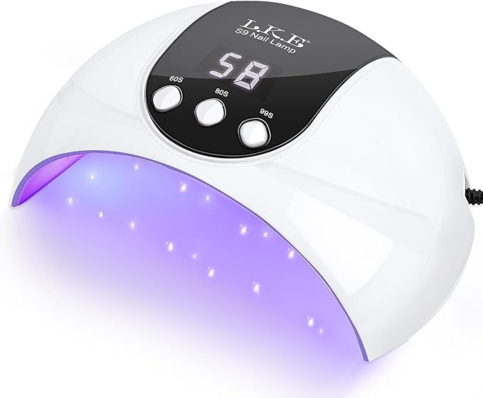 LKE UV Light for Gel Nails,54W UV LED Nail Lamp with 18 Beads 3 Timer Setting & Auto Sensor Nail Dryer for Gel Polish Polygel Fast Curing Manicure Professional Nail Dryer Home Salon Nail Tools