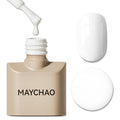 MAYCHAO 15ML Pure White Gel Nail Polish 1Pc Off White Nail Polish Soak Off UV LED Nail Gel Polish Nail Art Starter Manicure Salon DIY at Home, 0.5 OZ