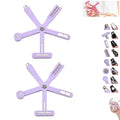 Cat Eye Magnet Kit, Nail Art Magnet Set 6 in 1 Gel Nail Polish Magnets for Nail Art, Strong Magnetic Nail Design Tools Nail Magnets for Cat Eye Gel Polish (Purple-2PCS)