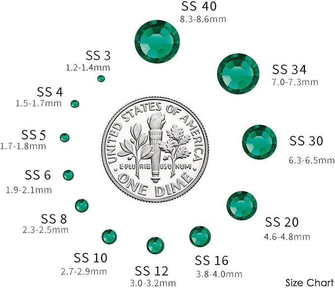 2880 Pieces SS3 Emerald Hotfix Rhinestones Flatback Round Crystal Glass Rhinestones Gems for Crafts Nail Face Art Clothes Shoes Bags DIY