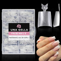 UNA GELLA Short Coffin Fake Nails 504Pcs Half Cover Matte Nail Tips Extra Short Coffin Gel Nail Tips No C Curve Pre-buff No Need File Salon Quality Nail Extension DIY Nail Art Salon 12 Sizes