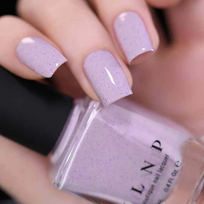 ILNP Heather - Pale Lilac Speckled Nail Polish, Chip Resistant, 7-Free, Non-Toxic, Vegan, Cruelty Free, 12ml