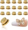 NIIIYTYB 15pcs Spinning Nail Charms Charm Display Tool Chunky Dangling Rings for Women 3D Nails Designer Jewelry Nail Art Fancy Decorations (Gold)