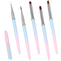 Clean Up Nail Brush, 5pcs Nail Polish Remover Brush Fingernail Clean Up Brushes for Cleaning Gel-Nail Polish