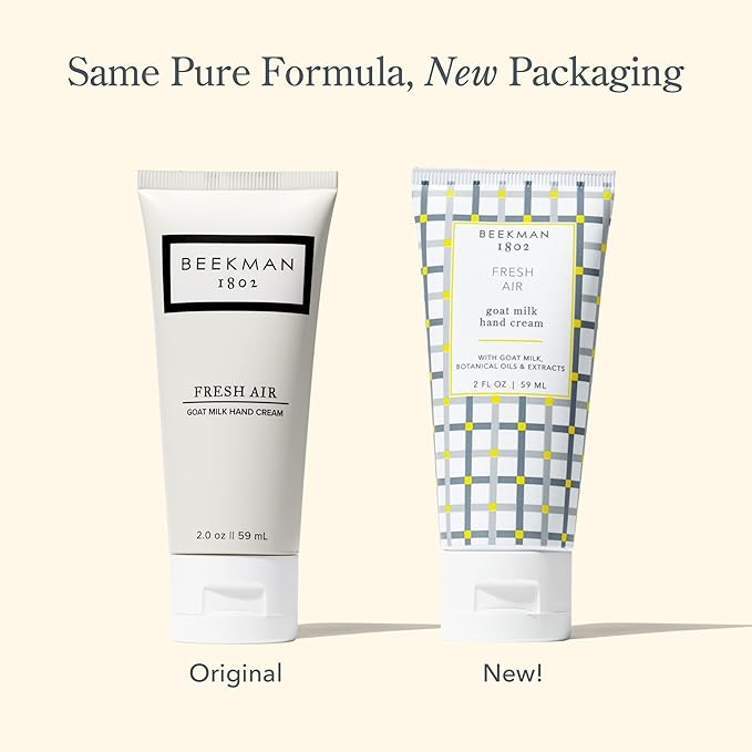 Beekman 1802 Goat Milk Hand Cream – Fresh Air – Scented – 2 oz – Moisturizing Hand Lotion for Dry Skin – Non-Greasy – Sensitive Skin Safe – Cruelty Free