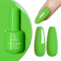 Beetles Forest Green Gel Polish - 15ml Lime Green Gel Polish Solid Neon Color Soak Off LED UV Manicure St Patricks Day Nails Art Design Salon Home DIY for Women & Girls