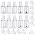 Irenare 10 Pcs Refillable Empty Nail Polish Bottles with Brush Mixing Marble Conservation Insert and Brush Top Plastic Nail Polish Container, Clear (30 ml)