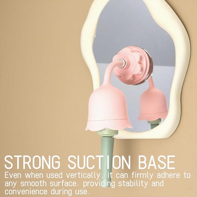 Rotating Nail Polish Bottle Holder | Anti-Spill Tilted Design | Suction Base for Easy Use | Ideal for Nail Art and Storage (Pink)