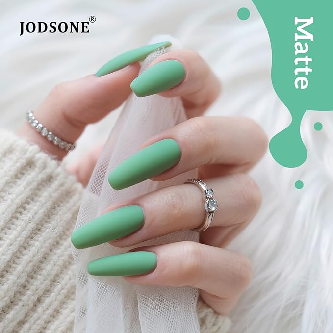 JODSONE 16.5ml Light Green Gel Nail Polish Nature Light Green Gel Polish Color Manicure Salon DIY at Home High Gloss Soak Off U V