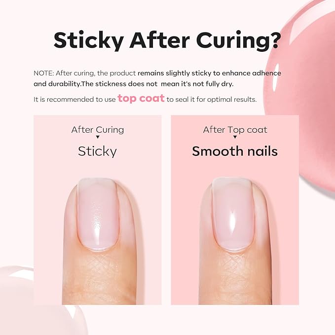 modelones Builder Nail Gel, 2 Pcs Cover Nude and Rose Pink Gel Builder for Thickening Apex Building 8-in-One Rubber Color Base Polish Strengthener Extension LED Lamp Cured 10 ml DIY Home Salon