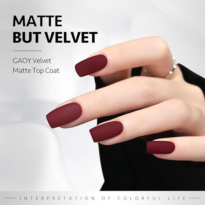 GAOY Gel Top Coat, Matte Top and Base Coat Set, 3 Pcs 16ml Glossy Matte No Wipe Combination for UV Light Cure Gel Nail Polish