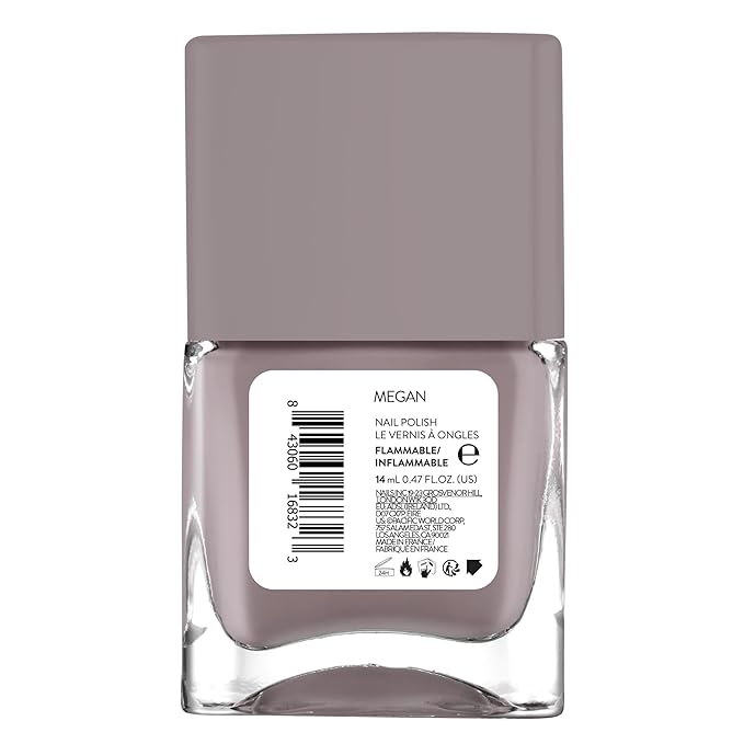 Nails Inc It's Topless Gel-Like Nail Polish, 4-in-1 Base Coat, Treatment, Color & Top Coat, Long Lasting, Strong, Chip Free Nails, Glossy Salon Quality Manicure, Air Dry Nail Polish, Megan, 0.47 Fl Oz