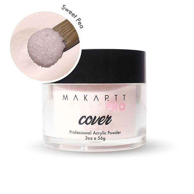 MakarttPro Acrylic Powder – Durable, Long-Lasting, Easy-Apply Formula for Nail Extensions, Overlays, Sculpting & Nail Art – 56g/2oz – Sweet Pea, Perfect for Pros and At-Home Use