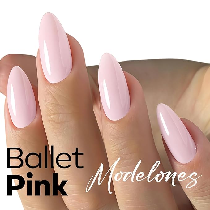 modelones Pink Gel Polish Light Pink Gel Nail Polish Babay Pink Nail Polish Soak Off Nail Art Gel Manicure Soft Nails DIY 15 ML