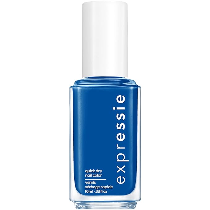essie expressie Quick Dry Vegan Nail Polish, Vibrant Cobalt Blue, Beat the Clock, 0.33 Ounce