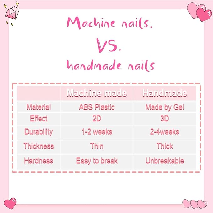 Small size Press On Nails - Luxury Almond 3D False Nails Women Reusable ABS Material Finger Printed Nail Tip French Salon Design-S size