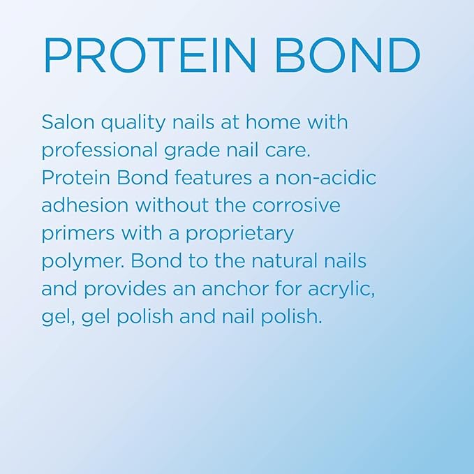 Young Nails Protein Bond - Non-Acidic Nail Primer, Enhanced Adhesion for Gel Polish & Acrylic, Nail Dehydrator, PH Bonder for Gel Nails, 0.5 oz
