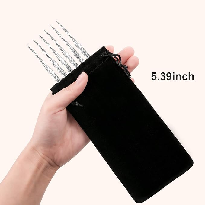 Mudder 6 Pack Ingrown Toenail Files Double Sided Toenail Lifters One Side Flat and One Side Curved Stainless Steel Manicure Treatment Removal Pedicure Tools for Feet Under Nail Cleaner