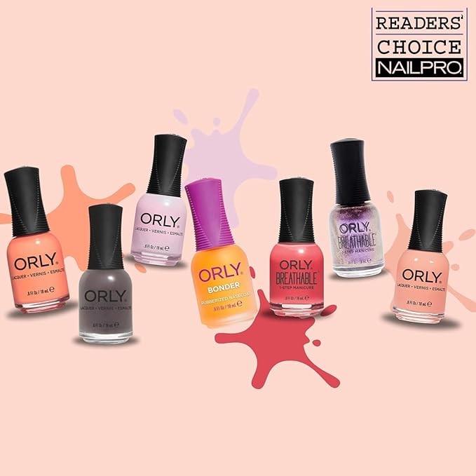 Orly Bonder Base Coat | Nail Polish Base Coat | Rubberized Basecoat for Long-Lasting Manicures & Pedicures (Bonder, 2 pack)