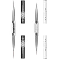 2Pcs Dual-ended Nail Art Liner Brush Set for UV Gel Polish Painting Drawing Rhinestone Handle Professional Nail Design Brushes 7/11/15/21mm