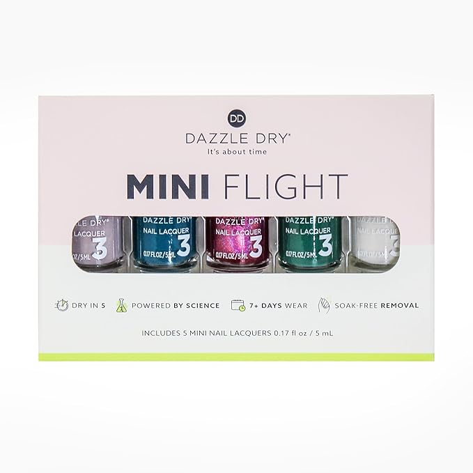 Dazzle Dry Mini Flight - Romanticize - 5 Mini Lacquers