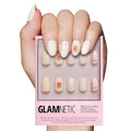 Glamnetic Press On Nails – Gingerbread Knit | Short Oval Fake Nails with 3D Gingerbread Sweater Design, Glossy & Matte Finish, Salon Quality Holiday Nails | 15 Sizes, 30 Nail Kit
