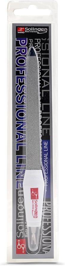 Solingen Sapphire Nail File & Cuticle Trimmer – Dual-Sided Professional Nail File for Fingernails & Toenails – Durable German Steel 2-in-1 Manicure Tool (Smal Size)