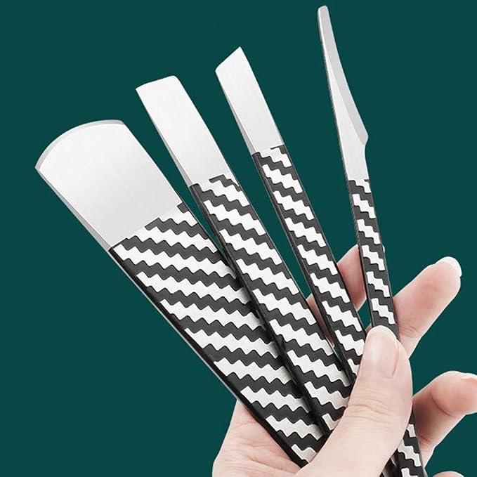 4 Pcs Decorative Foot Knives, Pedicure Knife Set for Ingrown Callus Shaver Feet Nail Correction Pliers Scissors Remover with Storage Bag. (160MM)