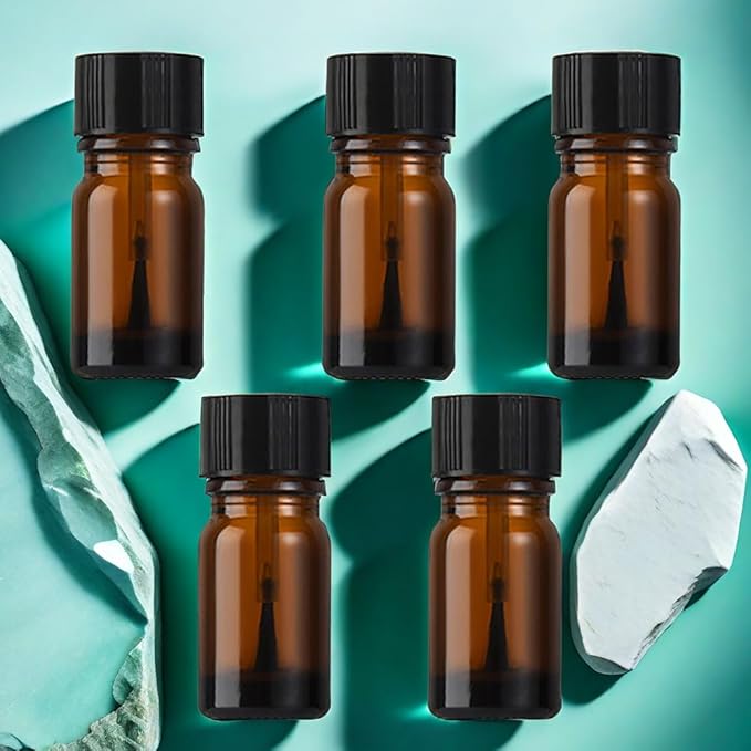 5 Pcs 5ml Empty Nail Polish Bottles With Brush Cap Refillable Nail Polish Containers Nail Art Bottle Nail Varnish Bottle