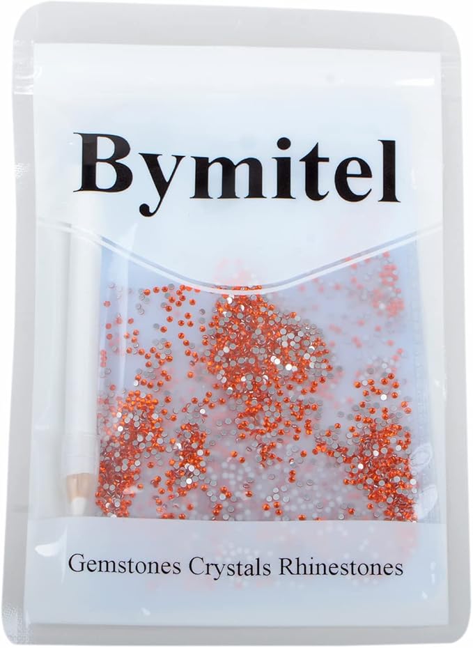 2880PCS Art Nail Rhinestones Non Hotfix Glue Fix Round Crystals Glass Flatback for DIY Jewelry Making with one Picking Pen (ss4 2880pcs, Hyacinth)
