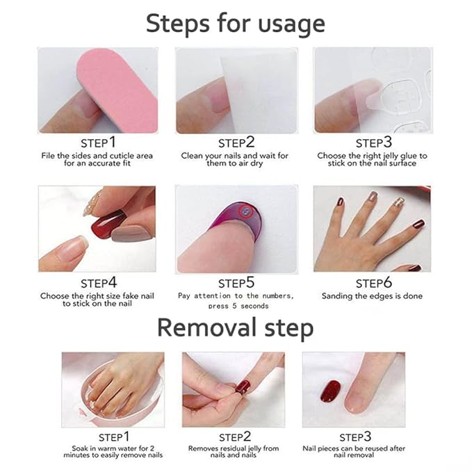 Press On Nails Medium Almond Nails, Handmade 3D Design Fake Nails with Thick Acrylic Multi-Layer Gel Nails, Reusable Durable DIY Artificial Nails for Women (10 Pieces)