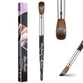Acrylic Nail Art Brush Size 18, 100% Pure Kolinsky Hair Oval Nail Brush for Acrylic Application, Professional Nail Extension Manicure Tool Striping Nail Drawing Pen for DIY Home Salon