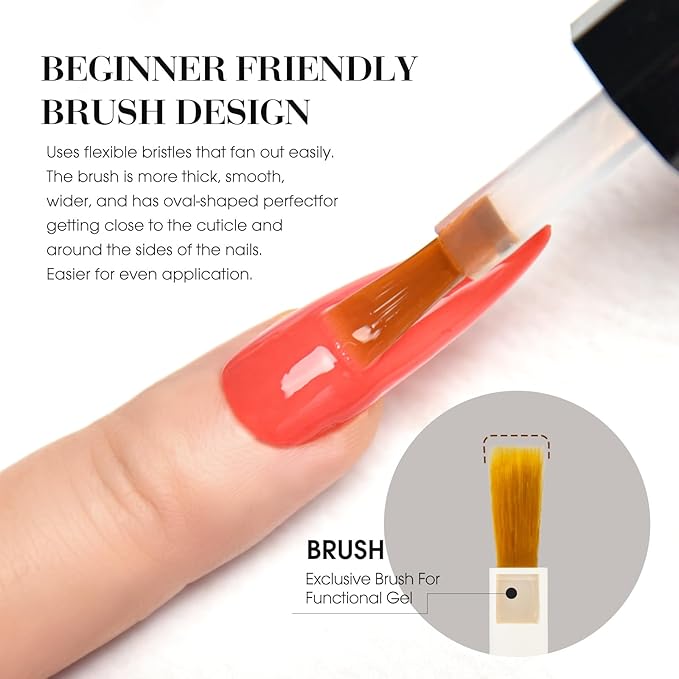 CANNI Bright Orange Gel Nail Polish, 1Pcs Neon Orange Gel Polish Red Orange Color High Gloss Soak Off U V Nail Manicure Salon DIY