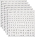 GSHLLO 1980 Pcs Multi Size Adhesive Pearls Flat Back Pearl Stickers Self Adhesive Face Pearls Stick On Body Pearls Makeup Decorative Pearls for Nail Crafts White