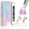 NXJ INFILILA Multi-Functional Handheld UV Light for Gel Nails with Cat Eye Magnet - Portable Flash Cure Nail Lamp for French Manicures, Detail Work, Type-C Cordless for Travel & Home Use(Silver)