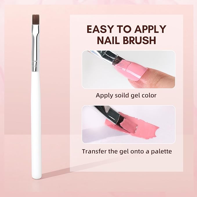 Makartt Ombre Gel Nail Polish Kit: 6 Colors Gradient Blush Effect, Upgrade Pat Painting Gel with Nail Sponge & Drawing Brush for Ombre Winter Manicure White Pink Brown Nude