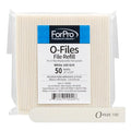 ForPro Professional Collection O-Files Replaceable File System, White, 100 Grit, Manicure Nail File Refills, 3.9” L x .6“ W, 50-Count