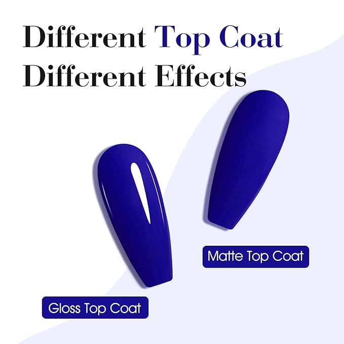 CANNI Blue Gel Nail Polish, 1Pcs Royal Navy Blue Gel Polish Dark Cobalt Deep Color Soak Off U V French Nail Manicure Salon DIY