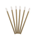 500PCS Disposable Lip Brushes Kits Lipstick Gloss Wands Applicator Perfect Makeup Tool (Gold)