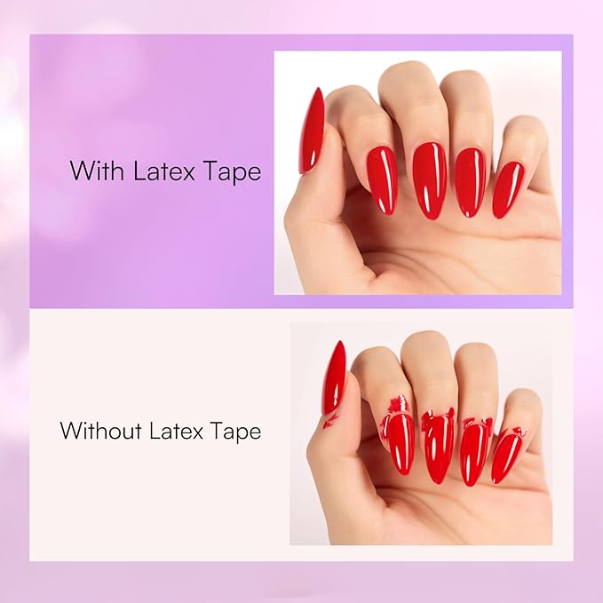Makartt Liquid Latex for Nails: Nail Polish Barrier Peel Off for Clean Edges, Quick Dry Peel Off Cuticle Guard, Latex Tape for Nails Gel Polish, Stamping, Chrome Powder for Nail Art Home Salon Use