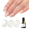 modelones White Gel Nail Polish Beige Cream Milky Jelly Translucent Gel Polish Neutral Sheer Nails Soak Off LED Nail Lamp Manicure Salon Gift 15 ML