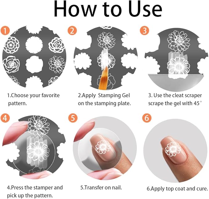 PH PandaHall 3pcs Insects Plants Nail Stamping Plates Flower Leaves Nail Art Templates Bees Nails Art Stencils Dragonfly Nails Stamper for Women Manicures Salon