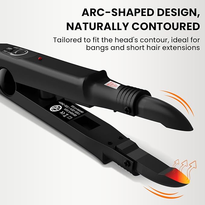 TopWigy Professional Hair Extension Tools, Ktip Extensions Tools Kit Hair Connector Fusion Heat Iron Connector Wand Temperature Adjustable Melting Tool