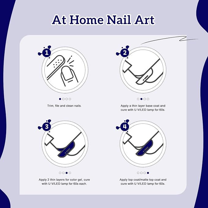JODSONE 16.5ml Dark Blue Gel Nail Polish Bright Dark Blue Gel Polish Nail Manicure Salon DIY at Home High Gloss Soak Off U V
