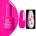 Beetles Hot Pink Gel Nail Polish - Luminous Pink Gel Polish 15ml Glow in the Dark Pink Easter Soak Off Uv LED Nail Lamp Nail Art Manicure Salon DIY Home Gift for Women Girls